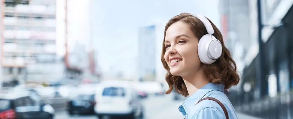 Bluetooth-гарнітура Anker SoundCore Space Q45 White (A3040G21) - мініатюра 9