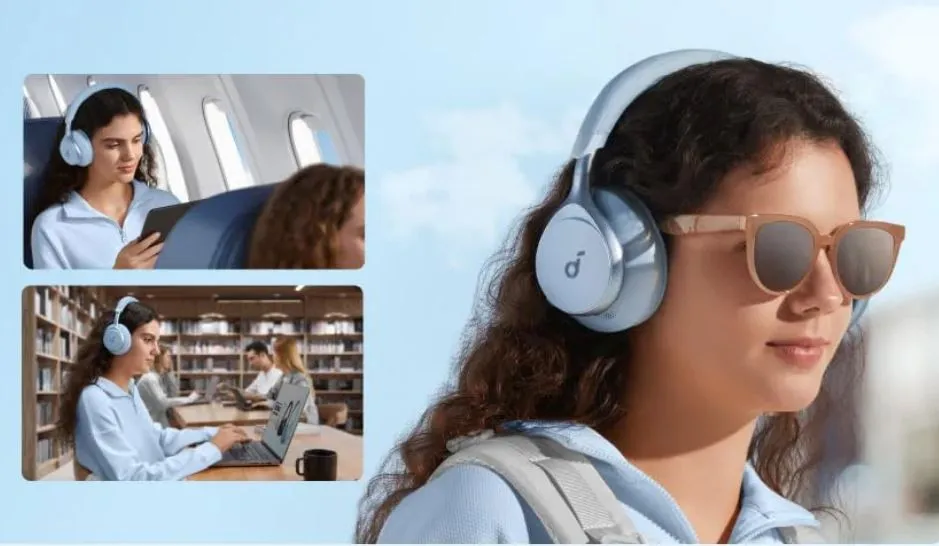 Bluetooth-гарнітура Anker SoundCore Space One Blue (A3035G31) - мініатюра 11