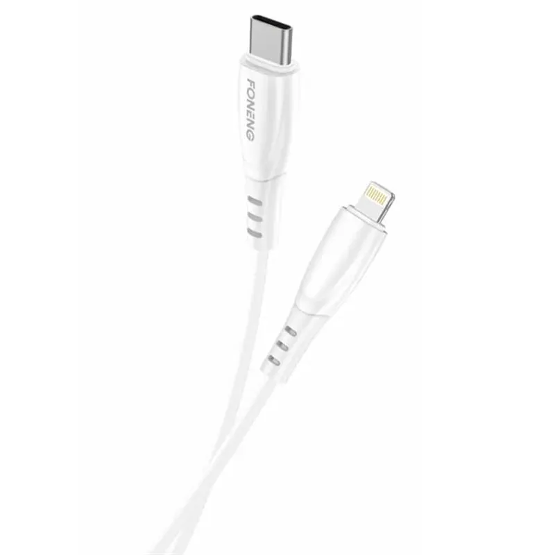 Кабель Foneng X75 USB-C - Lightning (M/M), 1 м, White (X75-CA-TCIP) - зображення 1