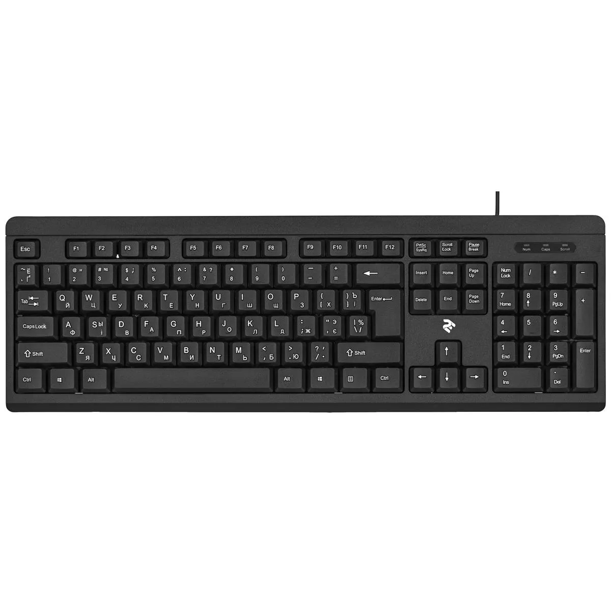Клавіатура 2E KS108 Slim Black (2E-KS108UB_UA) - зображення 1