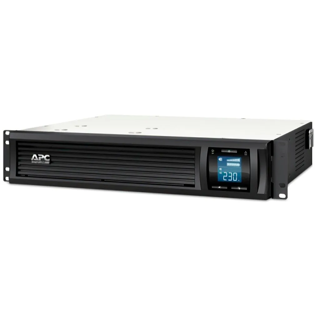 Джерело безперебійного живлення APC Smart-UPS C RM 2000VA LCD, Lin.int., 6 x IEC, RJ-45, USB, LCD, металл (SMC2000I-2U) - мініатюра 4