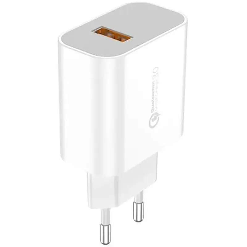 Мережевий зарядний пристрій Foneng EU46 QC3.0 Charger (1USBх3A) White (EU46-CH-TC) + кабель USB Type C - мініатюра 2