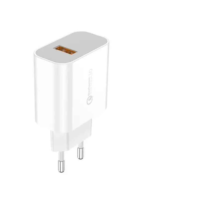 Мережевий зарядний пристрій Foneng EU46 QC3.0 Charger (1USBх3A) White (EU46-CH-IP) + кабель Lightning - зображення 1