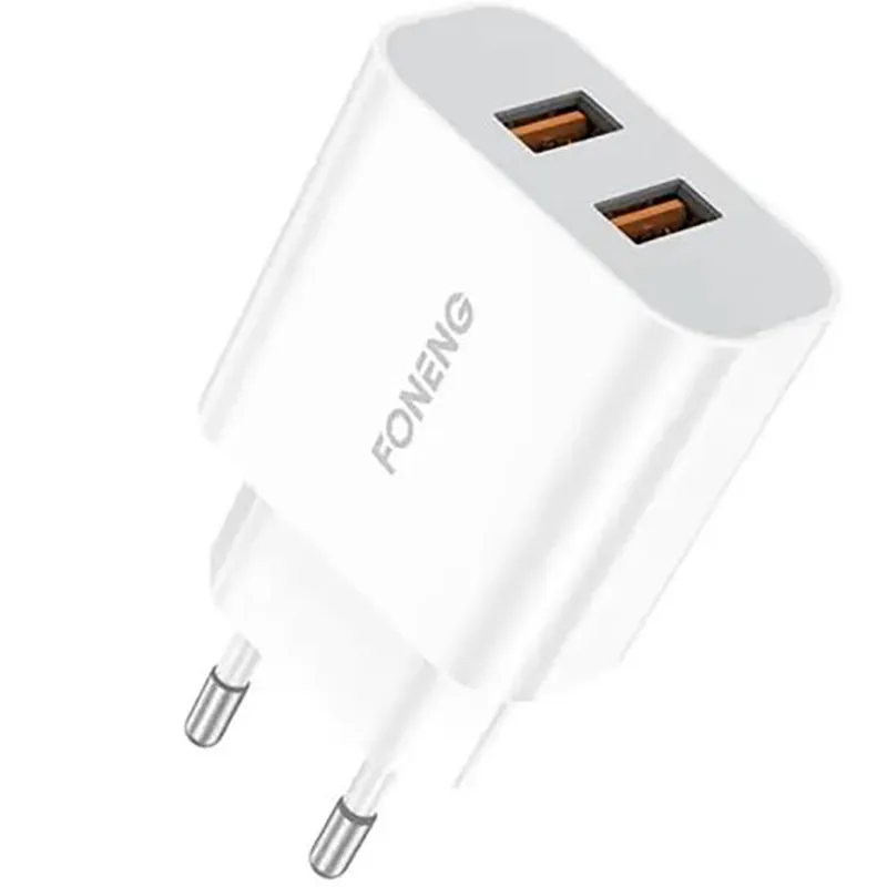 Мережевий зарядний пристрій Foneng EU45 Dual USB Charger (2USBх2.4A) White (EU45-CH-TC) + кабель USB Type C - мініатюра 3