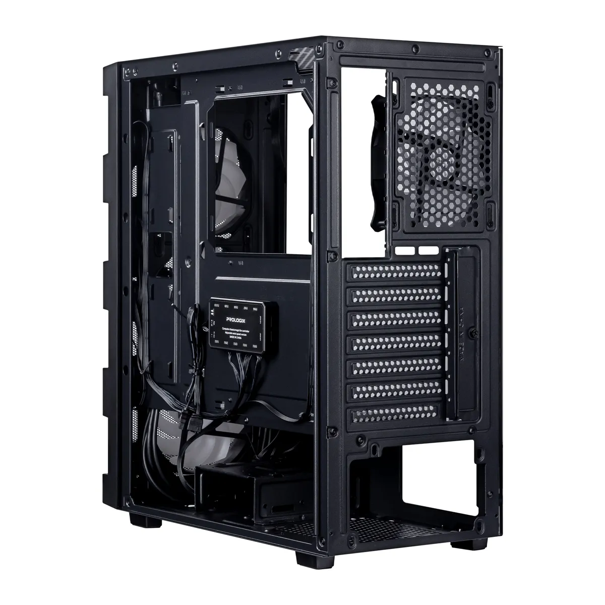 Корпус Prologix E115 Tempered Glass&Mesh Black - мініатюра 6
