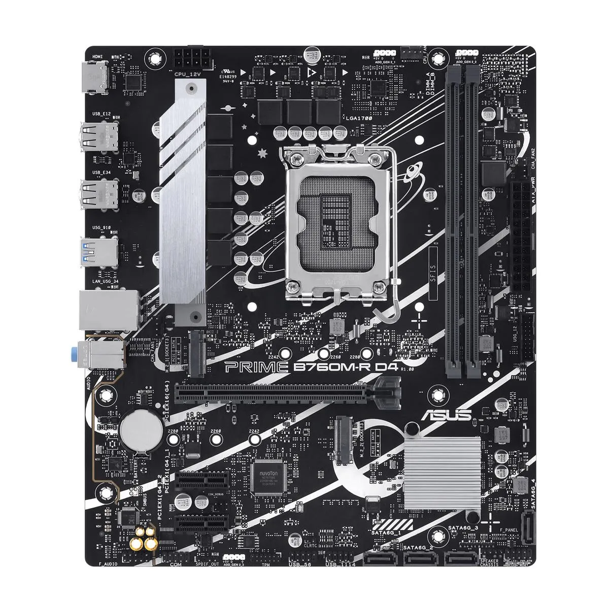 Материнська плата Asus Prime B760M-R D4 Socket 1700 - зображення 1