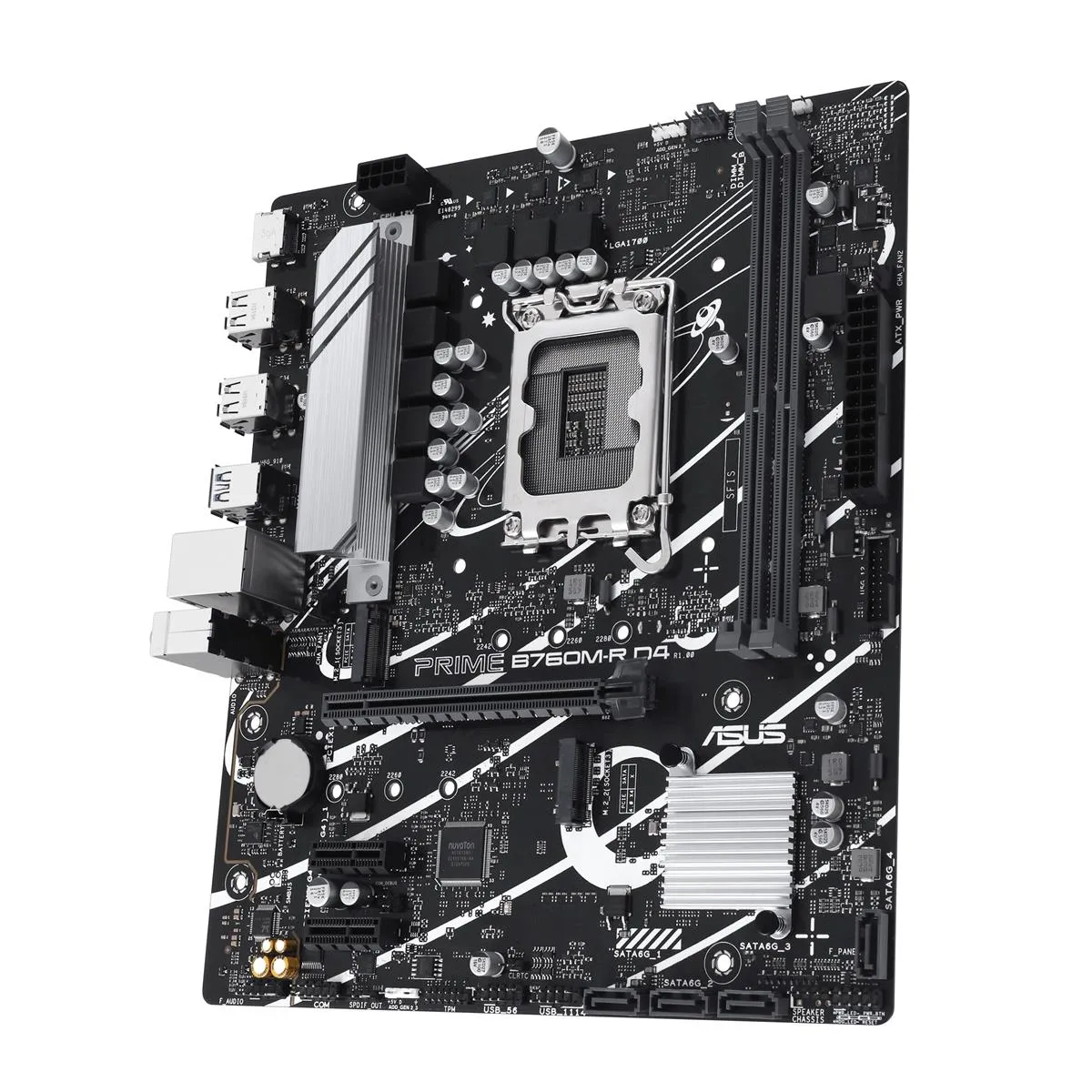 Материнська плата Asus Prime B760M-R D4 Socket 1700 - мініатюра 4