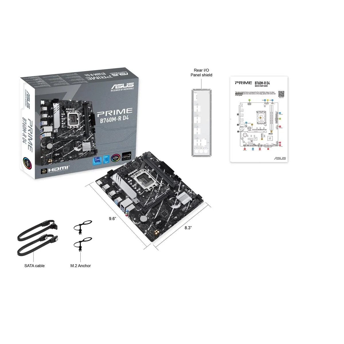 Материнська плата Asus Prime B760M-R D4 Socket 1700 - мініатюра 8
