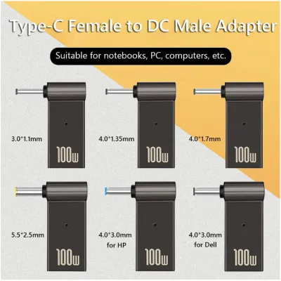 Адаптер PD 100W USB Type-C Female to DC Male Jack 4.5x3.0 mm HP ST-Lab (PD100W-4.5x3.0mm-HP) - мініатюра 4