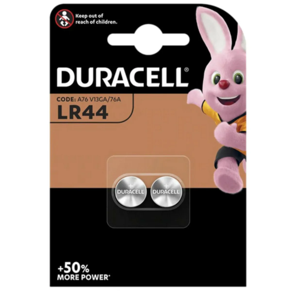 Батарейка Duracell Specialty LR44 1.5 В 2 шт (5000394504424) - зображення 1