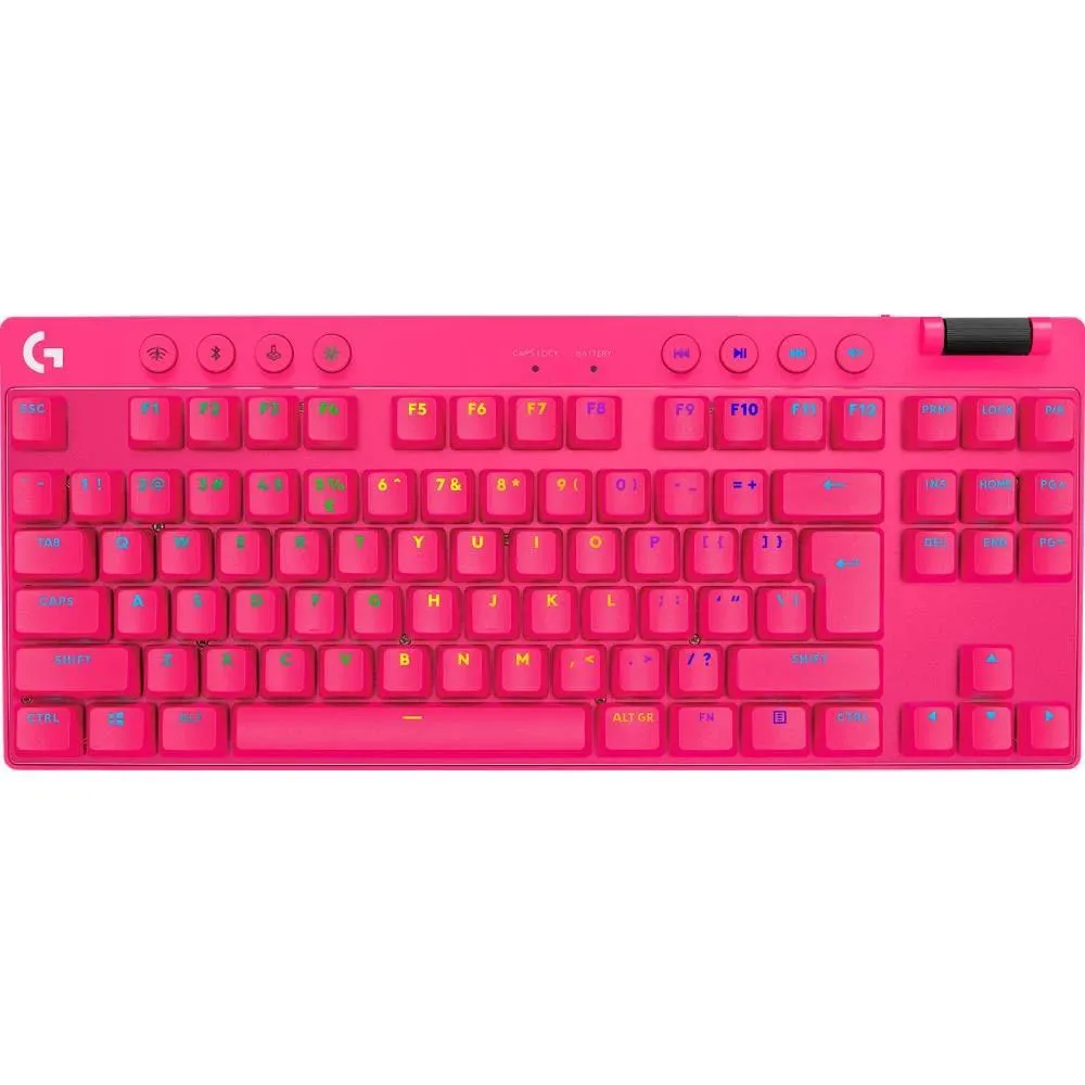 Клавiатура бездротова Logitech G PRO X TKL Lightspeed Magenta (920-012159) - зображення 1