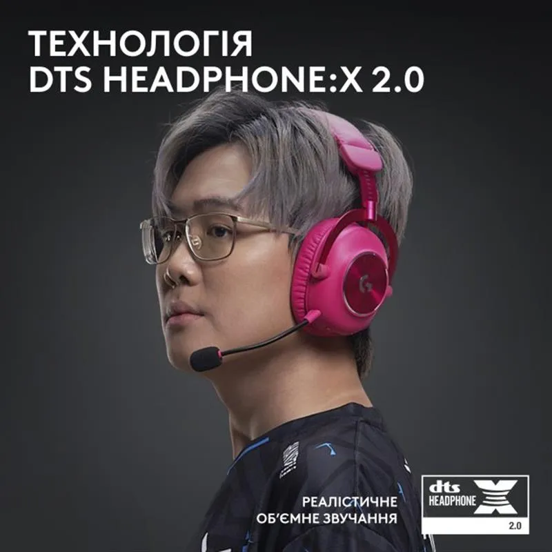 Гарнітура Logitech G Pro X2 Wireless LightSpeed Magenta (981-001275) - мініатюра 3