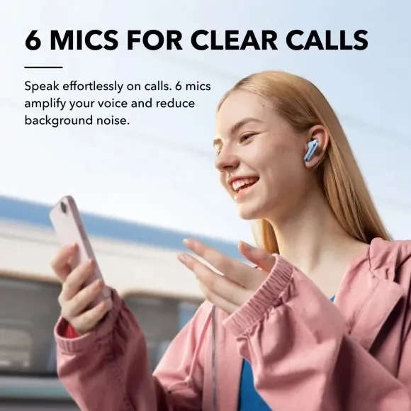 Bluetooth-гарнітура Anker SoundCore Liberty 4 NC Light Blue (A3947G61) - мініатюра 10