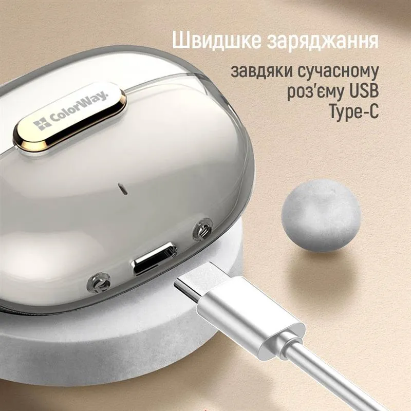 Bluetooth-гарнітура СolorWay Slim TWS-2 Earbuds White (CW-TWS2WT) - мініатюра 16