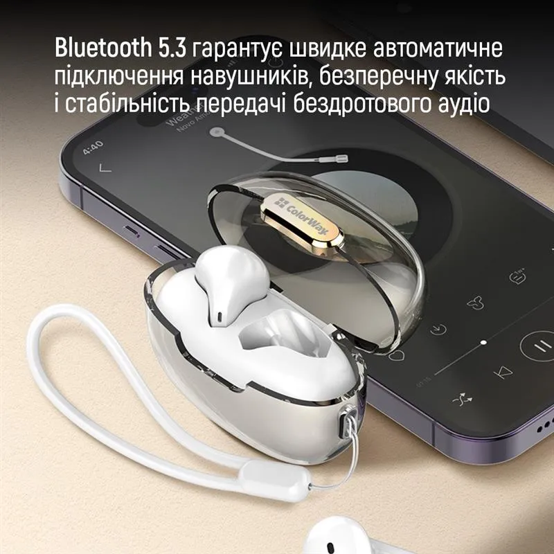 Bluetooth-гарнітура СolorWay Slim TWS-2 Earbuds White (CW-TWS2WT) - мініатюра 17
