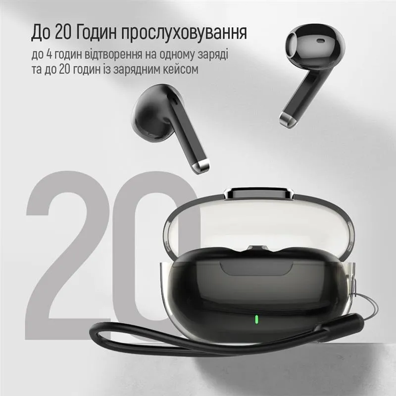Bluetooth-гарнітура СolorWay Slim TWS-2 Earbuds Black (CW-TWS2BK) - мініатюра 16