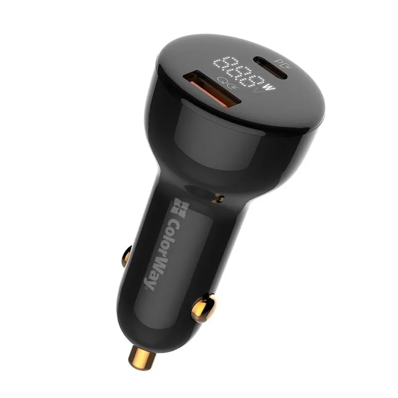 Автомобільний зарядний пристрій ColorWay Power Delivery Port PPS USB (USB-A + USB-C, 100W) PD, QC Black (CW-CHA044PD-BK) - зображення 1