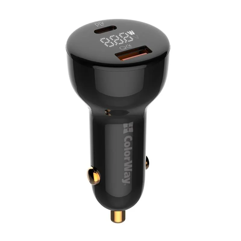 Автомобільний зарядний пристрій ColorWay Power Delivery Port PPS USB (USB-A + USB-C, 100W) PD, QC Black (CW-CHA044PD-BK) - мініатюра 7