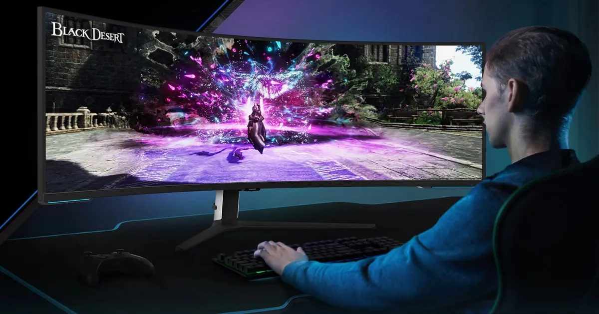 Монітор Samsung 57" Odyssey Neo G9 G95NC (LS57CG952NIXUA) Black/White Curved VA 240Hz - мініатюра 16