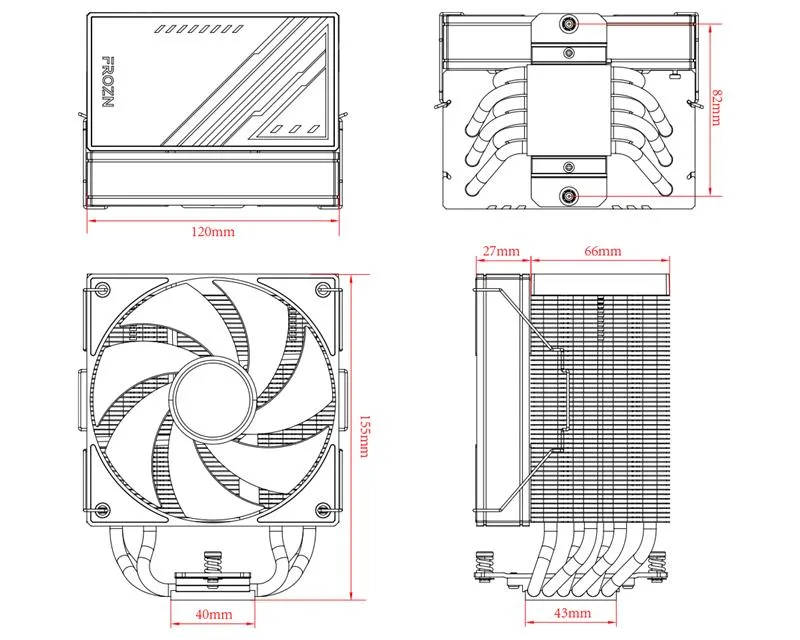 Кулер процесорний ID-Cooling Frozn A610 ARGB White - мініатюра 5