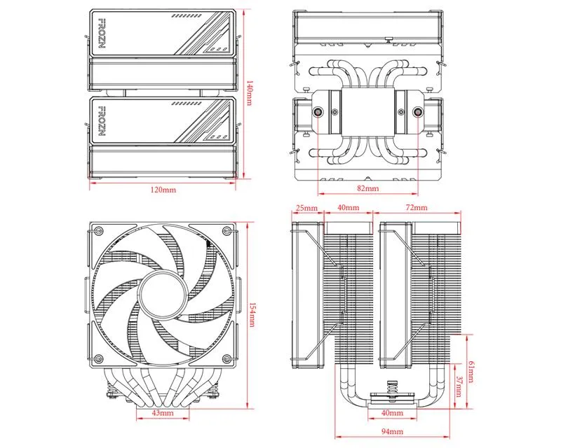 Кулер процесорний ID-Cooling Frozn A620 Black - мініатюра 6