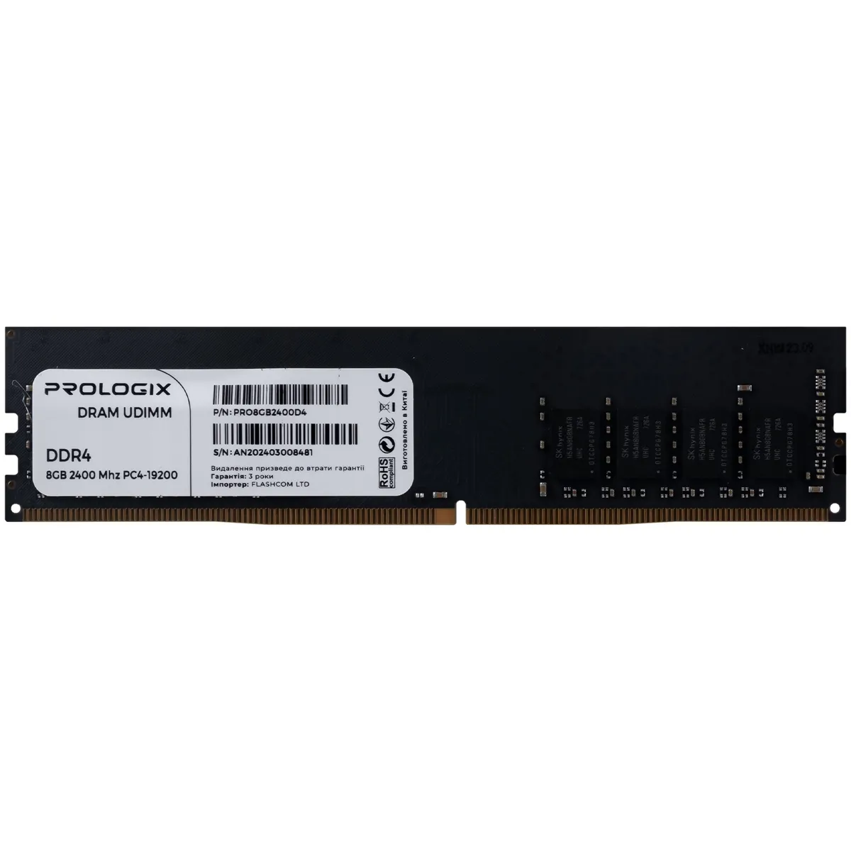 Модуль пам`ятi DDR4 8GB/2400 Prologix (PRO8GB2400D4) - мініатюра 6