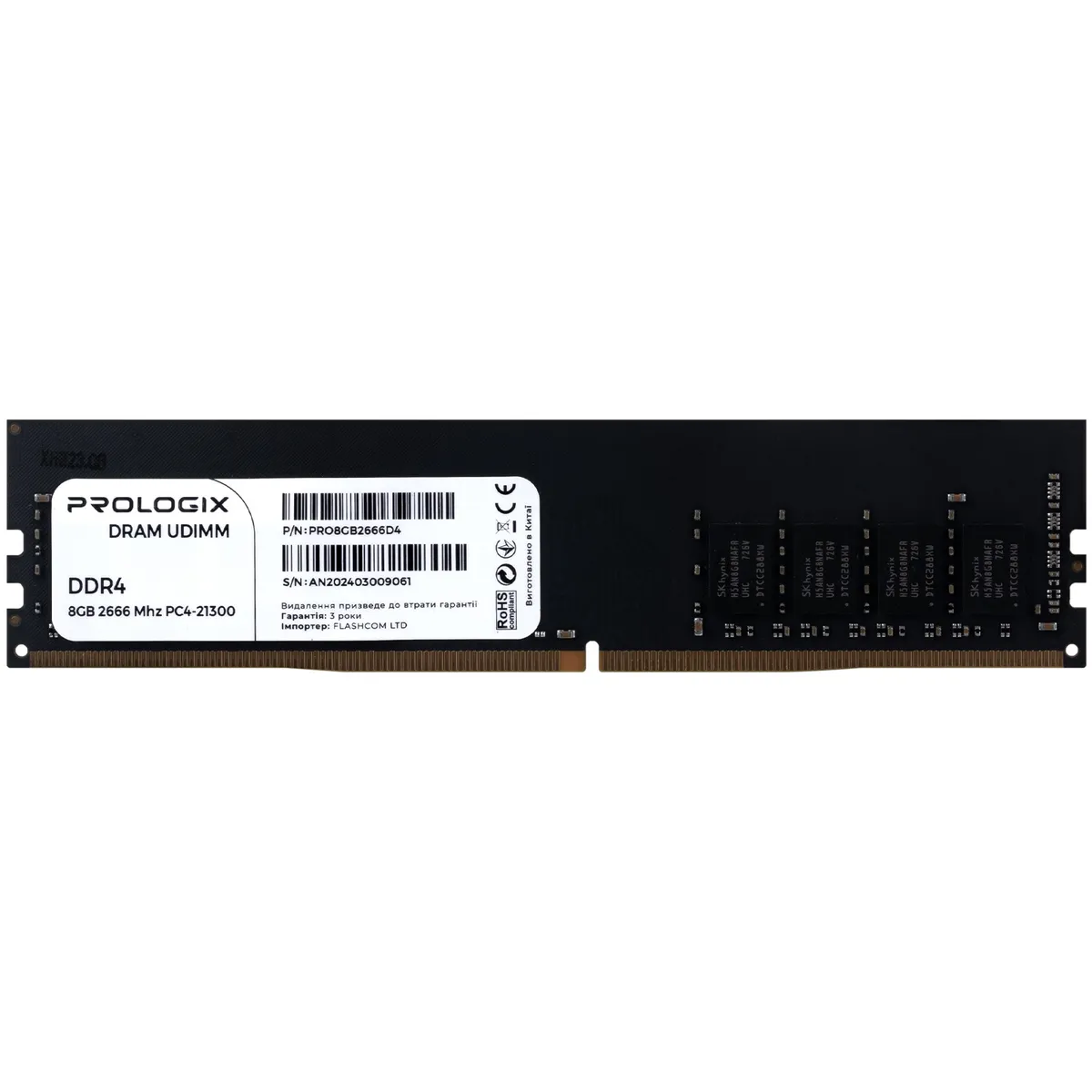 Модуль пам`ятi DDR4 8GB/2666 Prologix (PRO8GB2666D4) - мініатюра 6