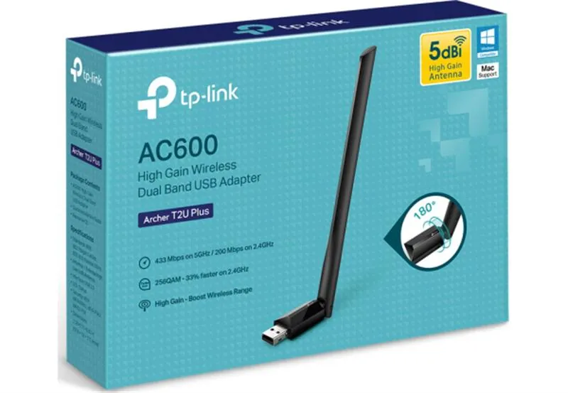 Мережева карта Wi-Fi TP-Link ARCHER-T2U-PLUS - мініатюра 4