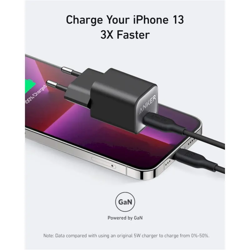 Мережевий зарядний пристрій Anker PowerPort 511 Nano III White, 30 W USB Type-C (A2147G21) - мініатюра 2