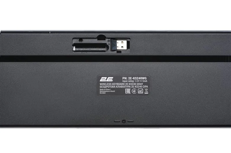 Клавіатура бездротова 2E KS240 WL BT Gray (2E-KS240WG_UA) - мініатюра 3