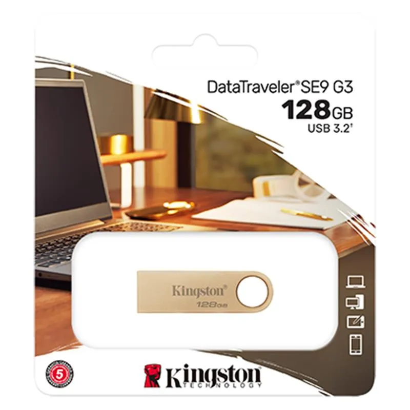 Флеш-накопичувач USB3.2 128GB Kingston DataTraveler SE9 G3 (DTSE9G3/128GB) - мініатюра 4