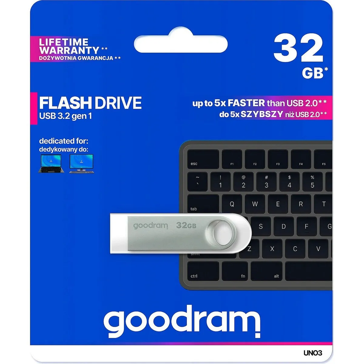 Флеш-накопичувач USB3.2 32GB Goodram UNO3 (UNO3-0320S0R11) - мініатюра 4