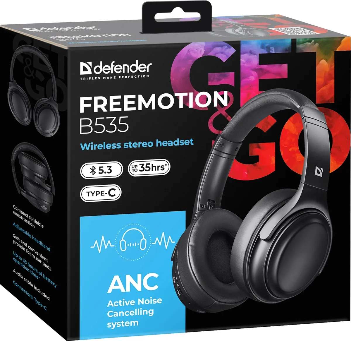 Bluetooth-гарнітура Defender FreeMotion B535 Black (63535) - зображення 1