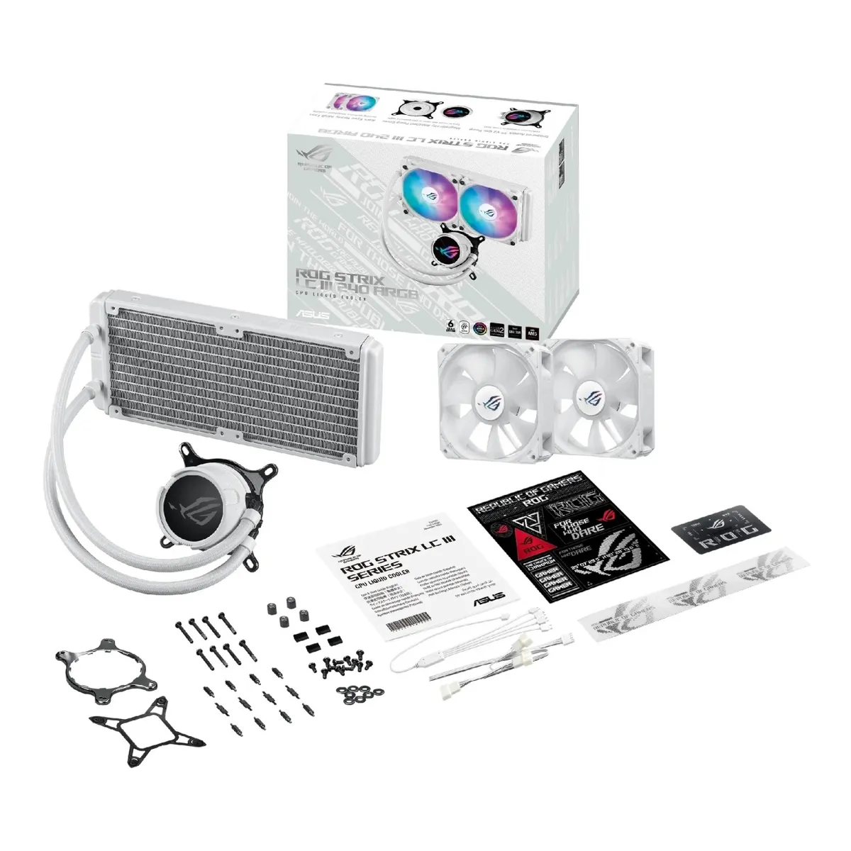 Система водяного охолодження Asus ROG Strix LC III 240 ARGB WHT (90RC00S2-M0UAY0) - мініатюра 5