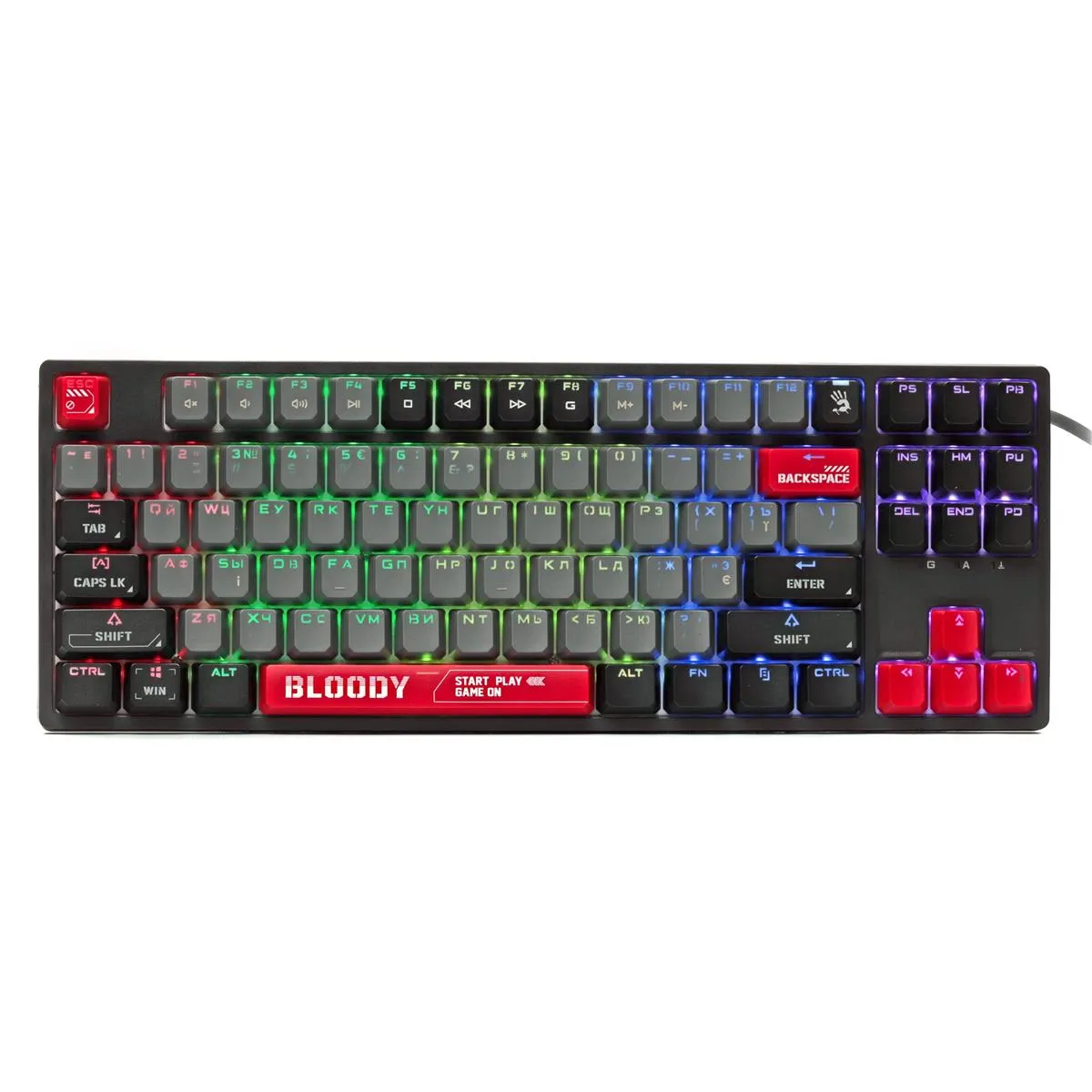Клавіатура Bloody S87 Energy Red - зображення 1