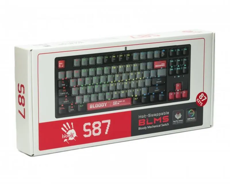 Клавіатура Bloody S87 Energy Red - мініатюра 16