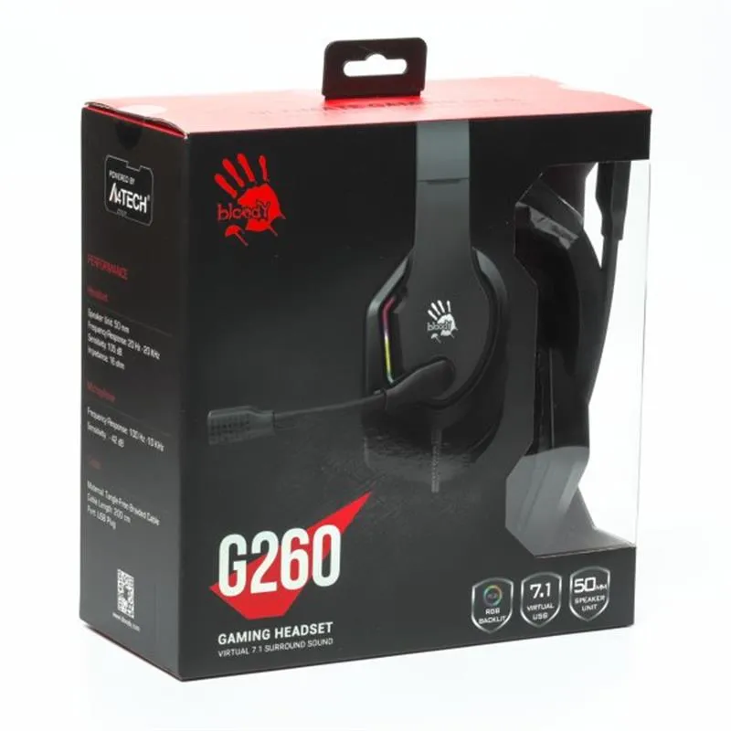 Гарнітура Bloody G260 Black - мініатюра 2