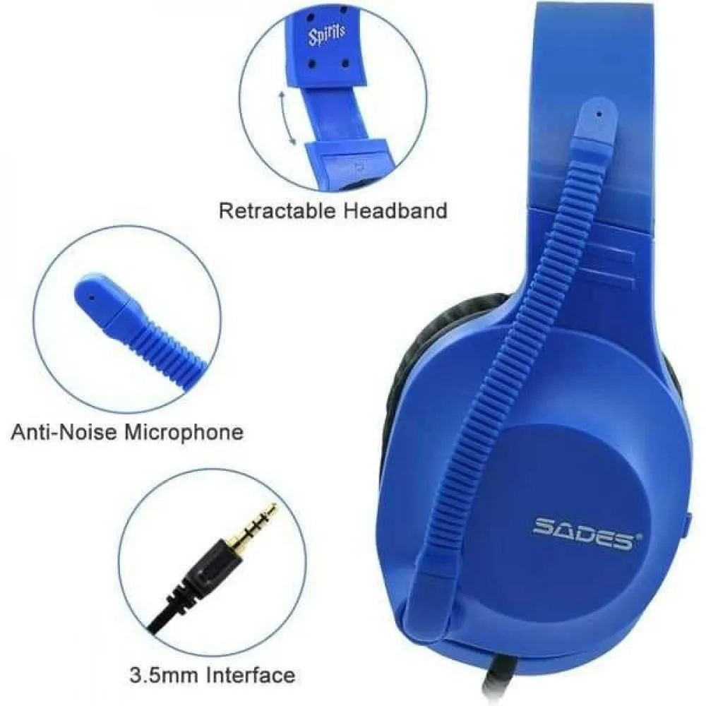 Гарнітура Sades SA-721 Spirits Blue (sa721blj) - мініатюра 7