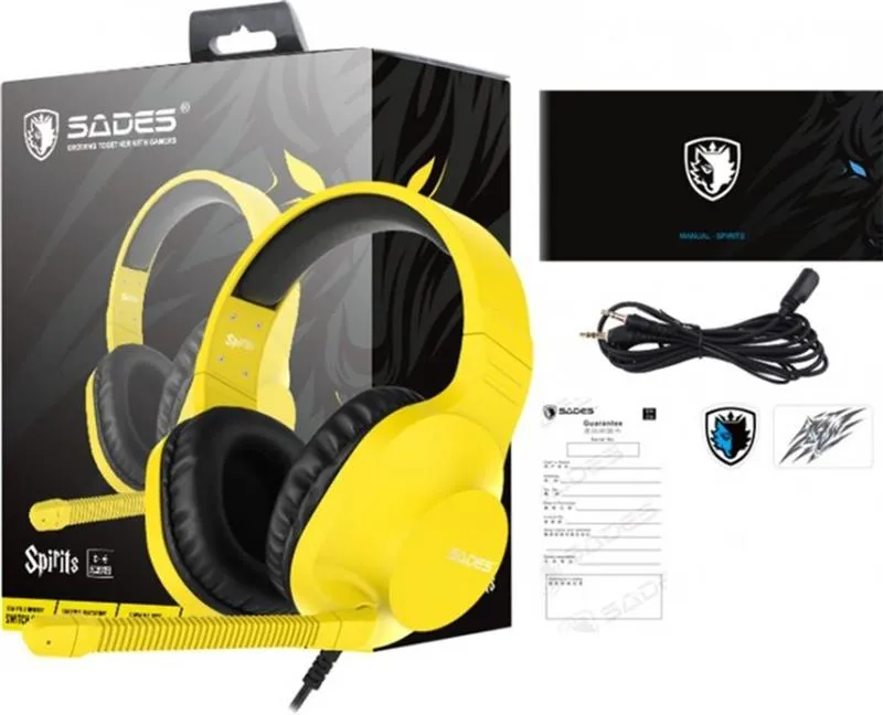 Гарнітура Sades SA-721 Spirits Yellow (sa721yej) - мініатюра 3