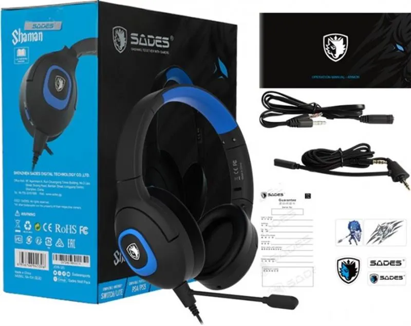 Гарнітура Sades SA-724 Shaman Blue (sa724blj) - мініатюра 7