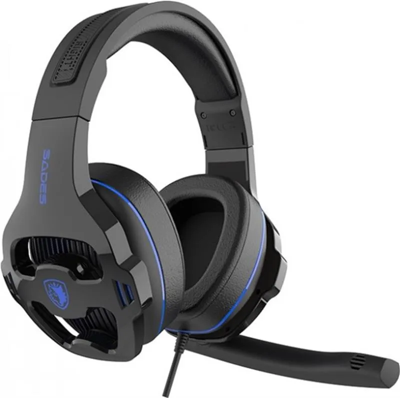 Гарнітура Sades SA-726 Ppower Black/Blue (sa726blj) - мініатюра 2