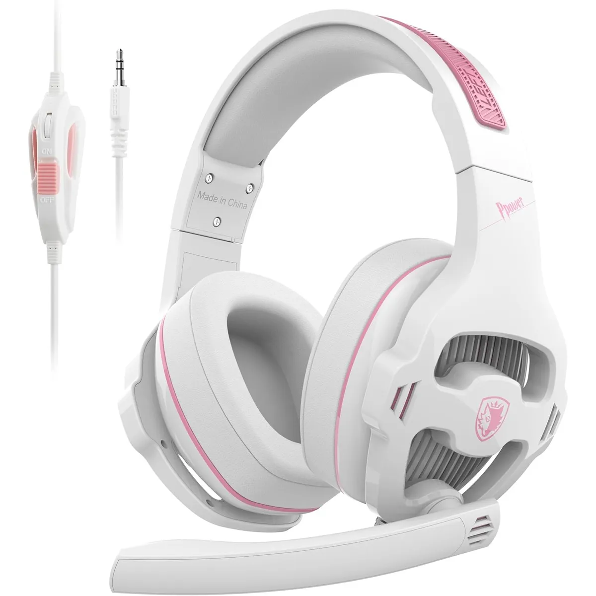Гарнітура Sades SA-726 Ppower White/Pink (sa726wpj) - зображення 1