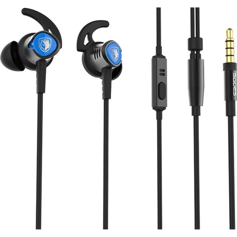 Гарнітура Sades SA-606 Wings 20 Black/Blue (sa606blj) - зображення 1