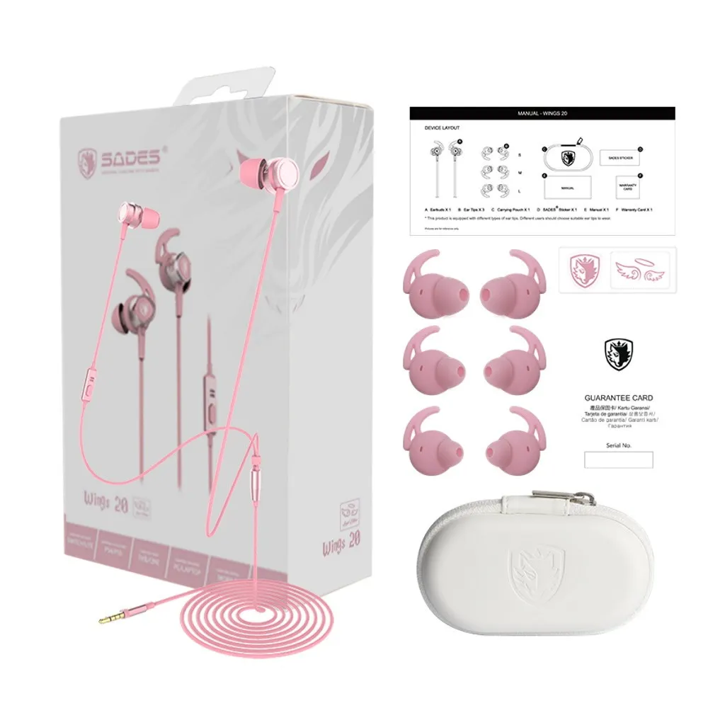 Гарнітура Sades SA-606 Wings 20 Pink (sa606pkj) - мініатюра 6
