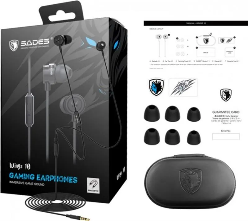 Гарнітура Sades SA-610 Wings 10 Black/Blue (sa610blj) - мініатюра 7
