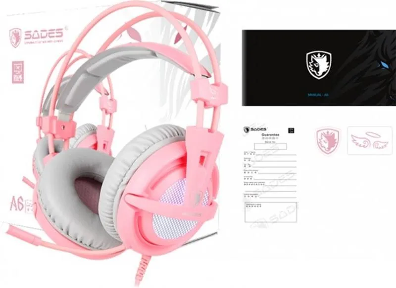 Гарнітура Sades A6 Pink (saa6pku) - мініатюра 5