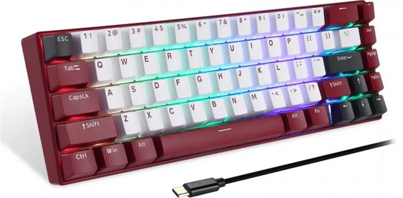 Клавіатура бездротова Motospeed BK67 Longhua Blue Red (mtbk67rmb) - зображення 1