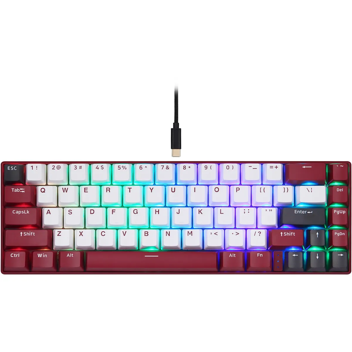 Клавіатура бездротова Motospeed BK67 Longhua Blue Red (mtbk67rmb) - мініатюра 8