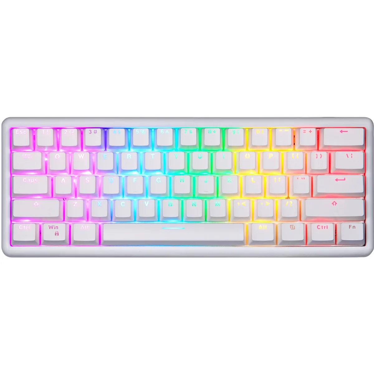 Клавіатура бездротова Motospeed SK66 Gateron Blue Hot Swap White (mtsk66wmb) - зображення 1