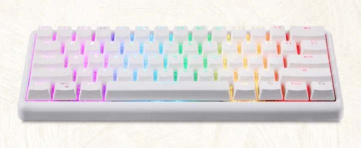 Клавіатура бездротова Motospeed SK66 Gateron Blue Hot Swap White (mtsk66wmb) - мініатюра 3